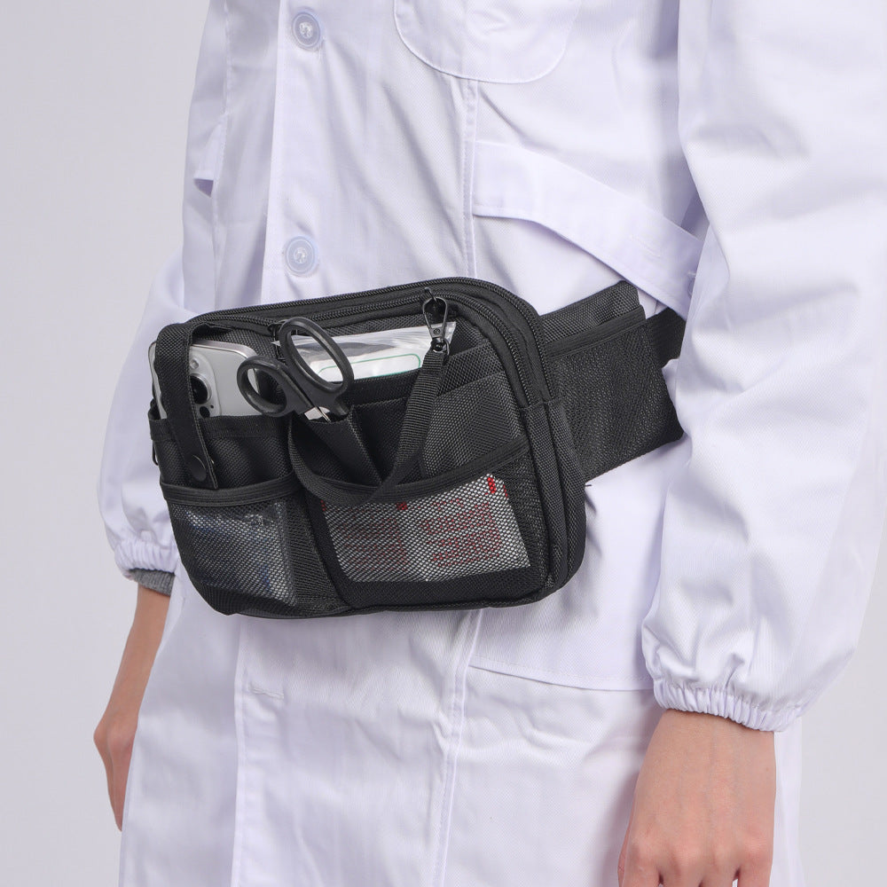 Orange Nurse Utility Belt Bag - Multi-Pocket Medical Organizer Waist Pack for Tools & Essentials
