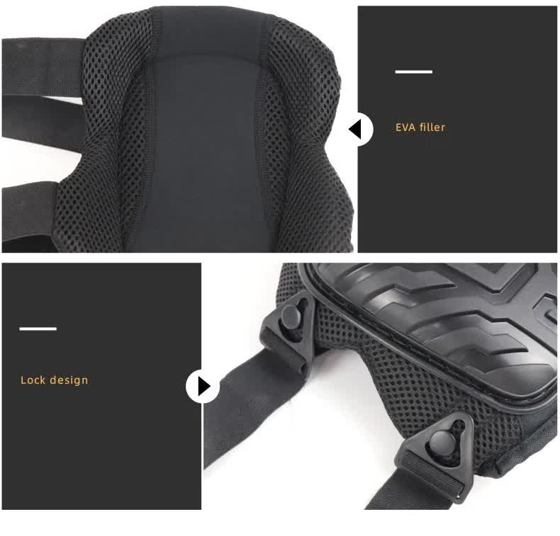 1 Pair Black Professional Hard Shell Knee Pads - Heavy Duty Protection for Work, Construction, Gardening & Outdoor Sports