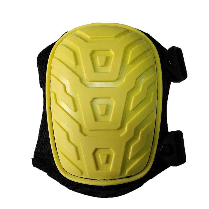 1 Pair Yellow Professional Hard Shell Knee Pads - Heavy Duty Protection for Work, Construction, Gardening &amp; Outdoor Sports