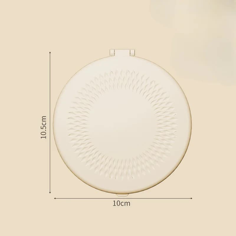 Yellow LED Travel Makeup Mirror - Rechargeable Compact Mirror with 3 Color Lights, 1x/5x Magnification &amp; Smart Auto On/Off