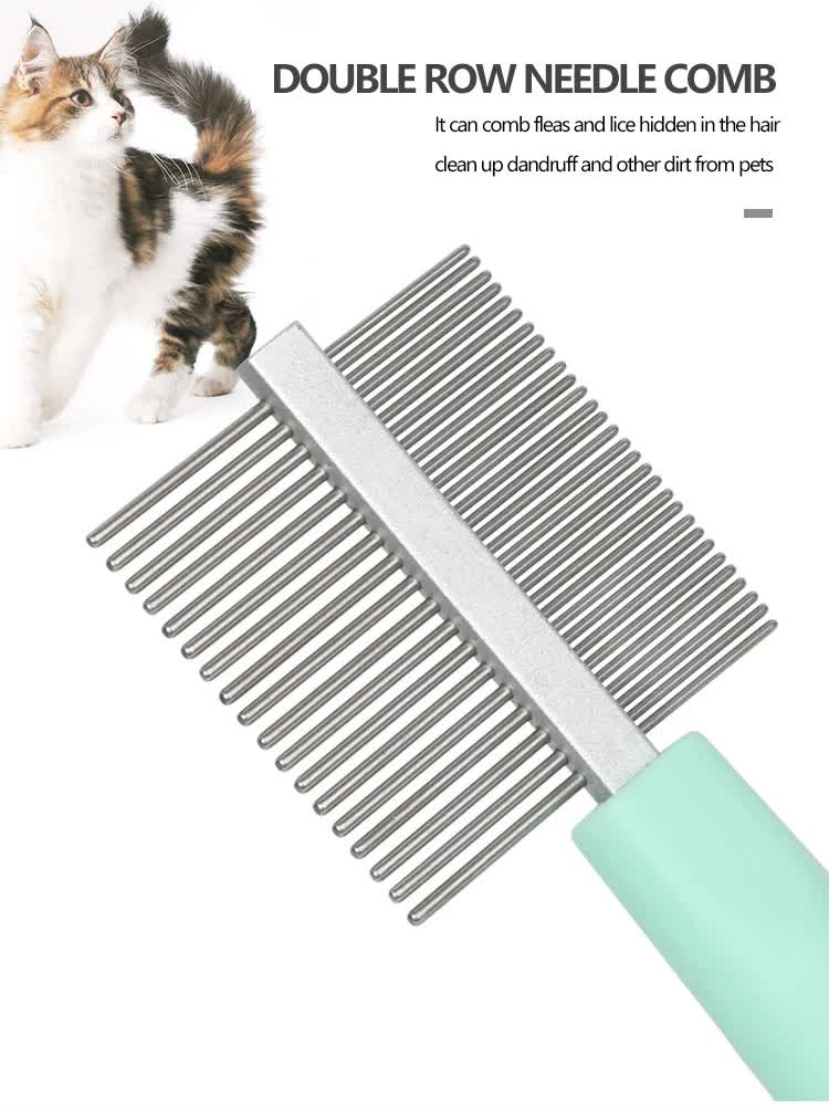 Green And Blue Complete 5-in-1 Pet Grooming Care Kit - Professional Deshedding Brushes, Combs & Nail Clippers Set for Dogs & Cats
