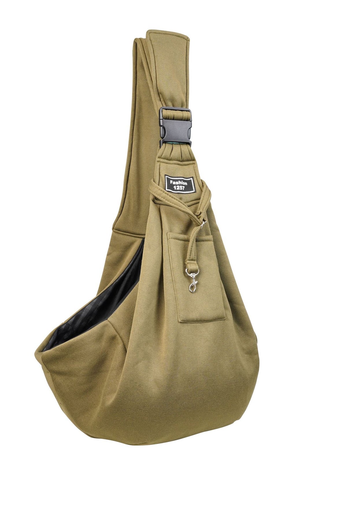 Red Breathable Pet Sling Carrier for Small Dogs & Cats - Adjustable Hands-Free Travel Pouch with Safety Leash & Pocket