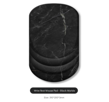 Black Ergonomic Mouse Pad with 3D Silicone Gel Wrist Rest - Stylish Comfort &amp; Support for Office &amp; Home