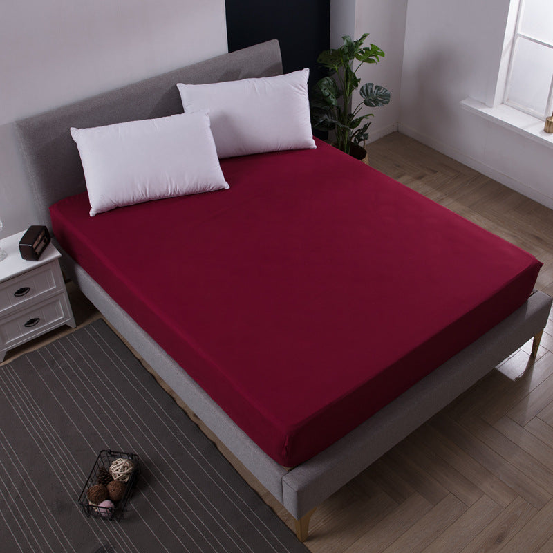 Claret Red Queen Size Waterproof Fitted Mattress Protector - Soft &amp; Breathable Bed Cover, Hypoallergenic, Deep Pocket (152x190x30cm)