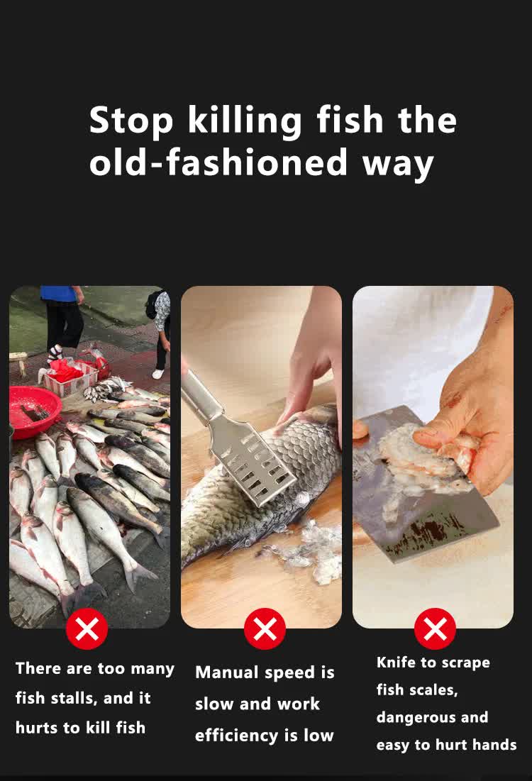 White Cordless Electric Fish Scaler - Rechargeable 3000mAh Power, Stainless Steel Blade, Mess-Free Fish Cleaning Tool