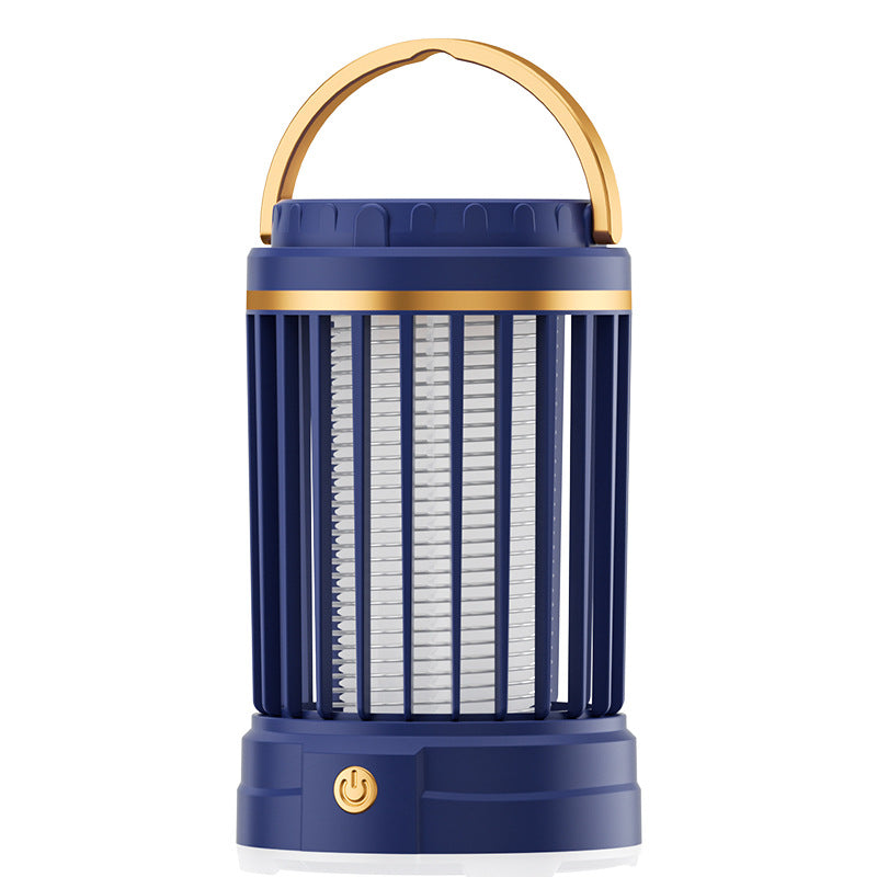 Dark Blue Portable 3-in-1 Electric Mosquito Zapper Lamp - UV Bug Killer, Warm Night Light &amp; Bright Lantern, USB Plug-in use