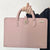 Chic Pink 14-Inch Laptop Handbag - PU Leather Sleeve with Carry Handles & Cooling Vents