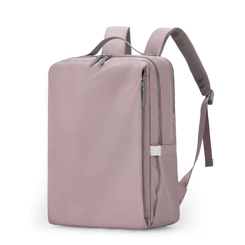 Purple Slim Minimalist Laptop Backpack - Shockproof &amp; Anti-Theft Design, Travel-Friendly with Luggage Strap, Water-Resistant