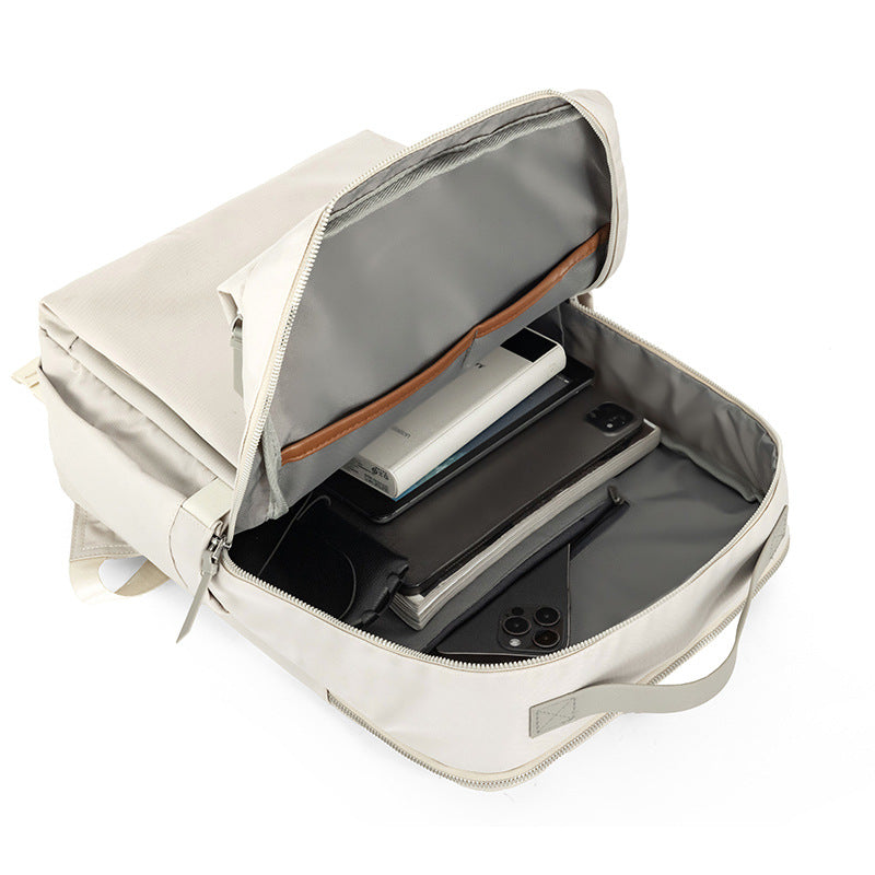 Pink Slim Minimalist Laptop Backpack - Shockproof & Anti-Theft Design, Travel-Friendly with Luggage Strap, Water-Resistant