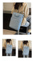 Black Lightweight Nylon Vertical Crossbody Tote Bag - Casual Shoulder Bag with Adjustable Strap & Pockets