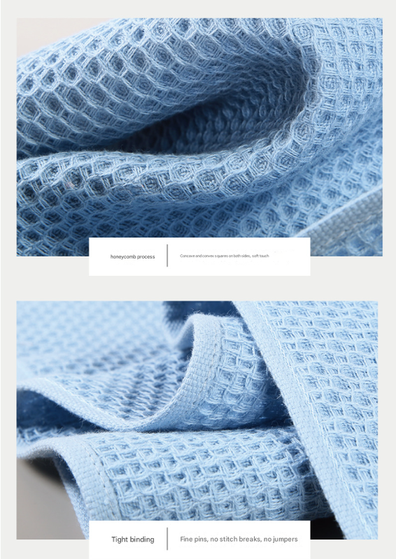 Pink Premium 3-Piece Waffle Weave Cotton Towel Set - Lightweight, Quick-Dry & Absorbent - Bath, Hand, Face Cloth