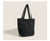 Black Chic Lightweight Canvas Blend Tote Bag - Stylish Large Capacity Shoulder Bag for Women, Perfect for Commute & Daily Use