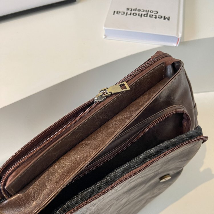 Brown Vintage Style PU Leather Backpack - Large Capacity Women's Rucksack for University, Commute & Travel