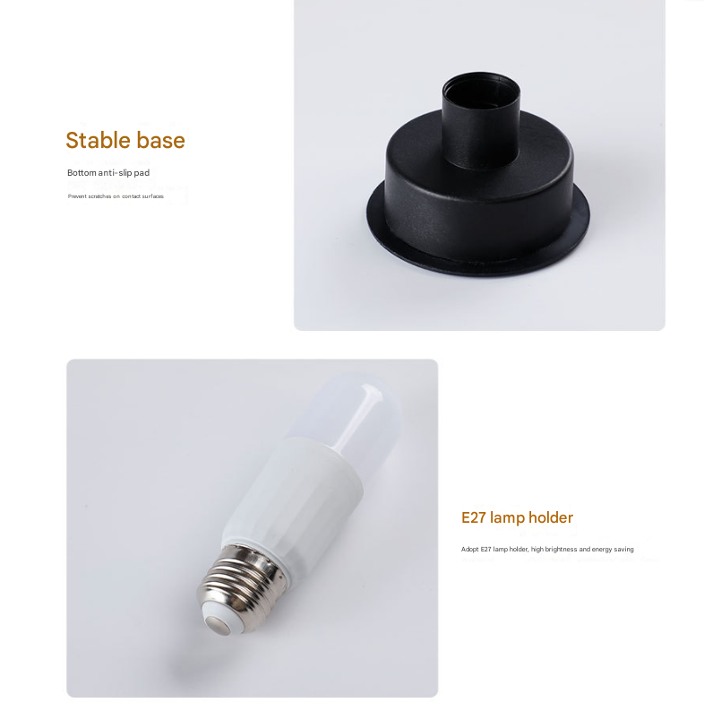 Stripe-Pure White Retro Swirl Glass Mushroom Table Lamp - LED Bedside Night Light