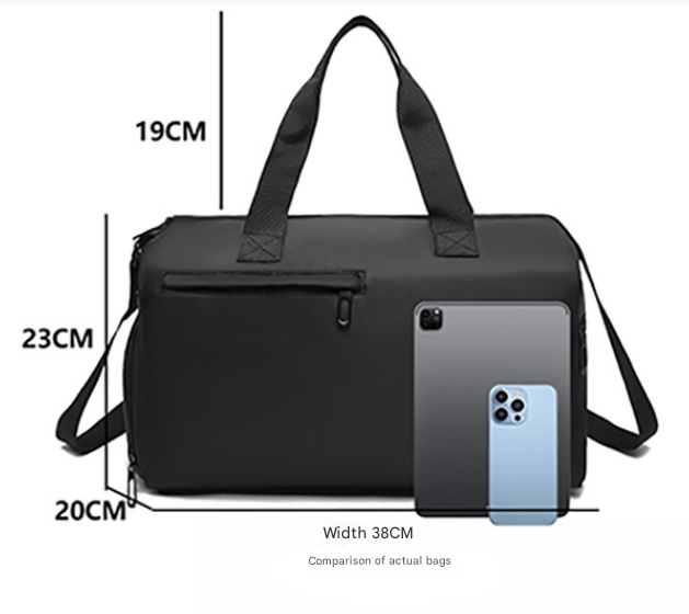 Green Men's Large Capacity Sports Duffel Bag with Wet/Dry Separation Pocket - Travel & Gym Tote