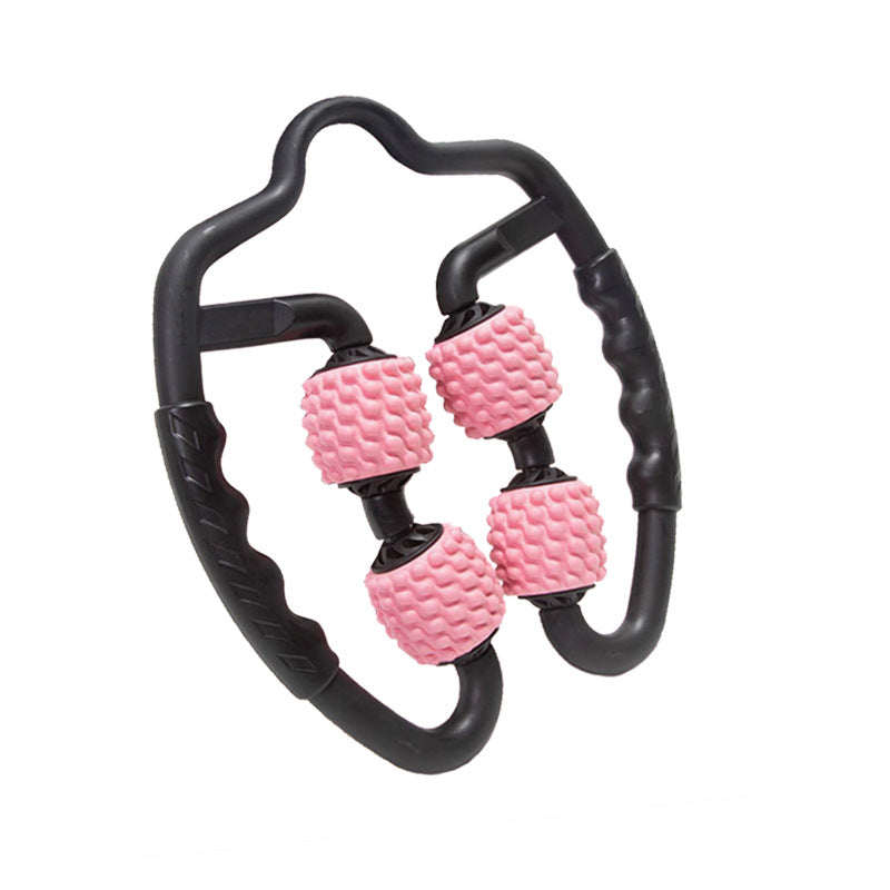 Pink Set of 2 Foam Roller Ring Leg Massagers - Muscle Relief &amp; Circulation Tool