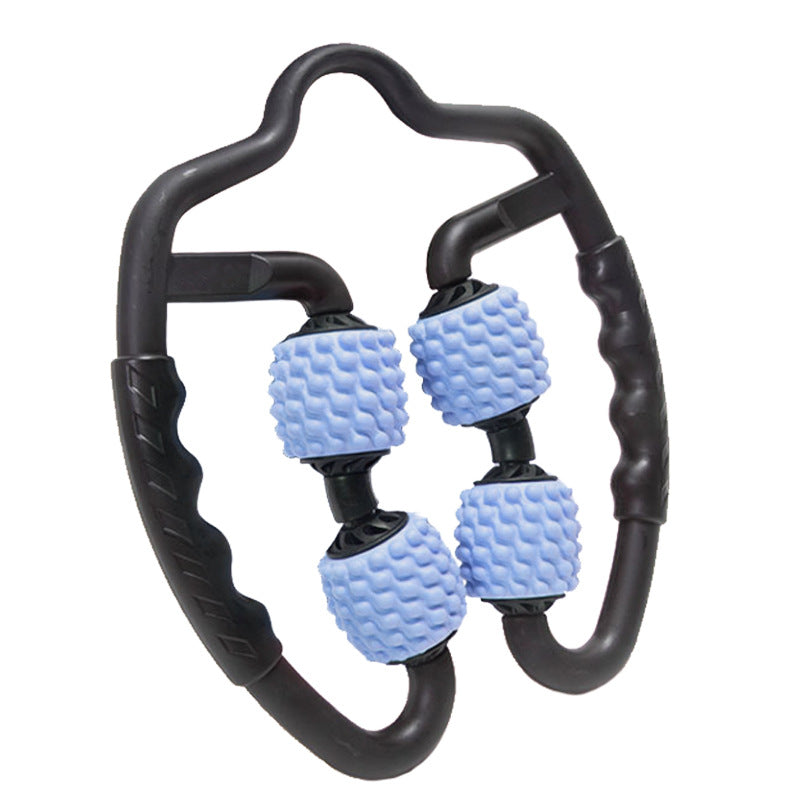 Blue Set of 2 Foam Roller Ring Leg Massagers - Muscle Relief &amp; Circulation Tool