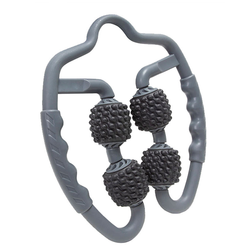 Grey Set of 2 Foam Roller Ring Leg Massagers - Muscle Relief &amp; Circulation Tool