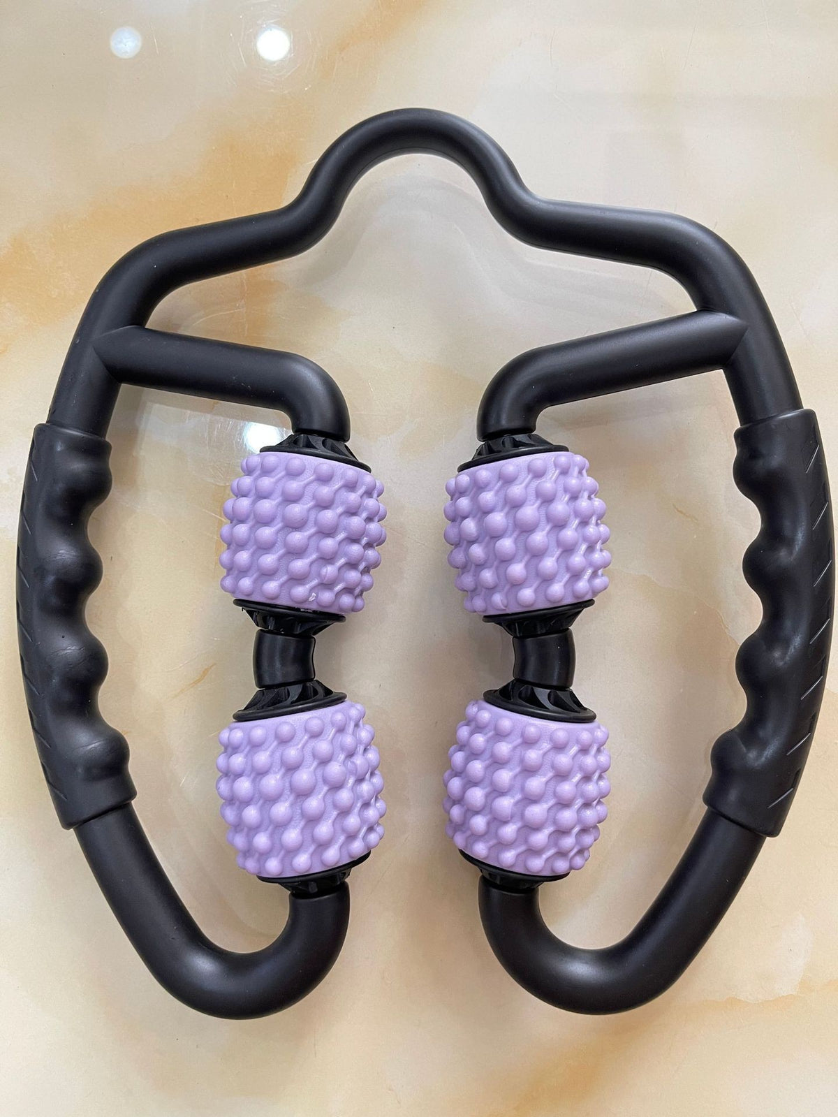 Purple Set of 2 Foam Roller Ring Leg Massagers - Muscle Relief &amp; Circulation Tool