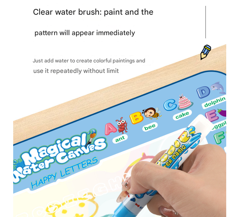 South And North Poles Giant Aqua Magic Doodle Mat 100x80cm - Mess-Free Reusable Water Drawing Pad for Creative Kids