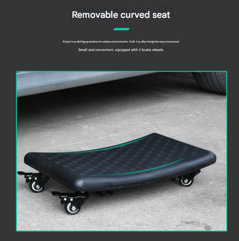 With Drawers Auto Repair Polishing Stool - Detachable Seat Car Wash Tool Creeper Stool