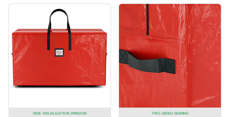 Red 122*34*51CM Durable Dustproof Christmas Tree Storage Bag