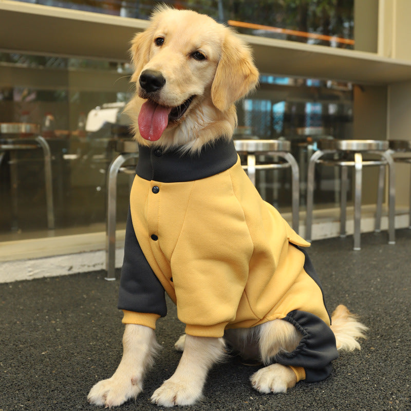 6XL Recommended 50-60 Pounds Yellow Autumn-Winter Dog Hoodie for Medium to Large Breeds - Golden Retriever &amp; Labrador