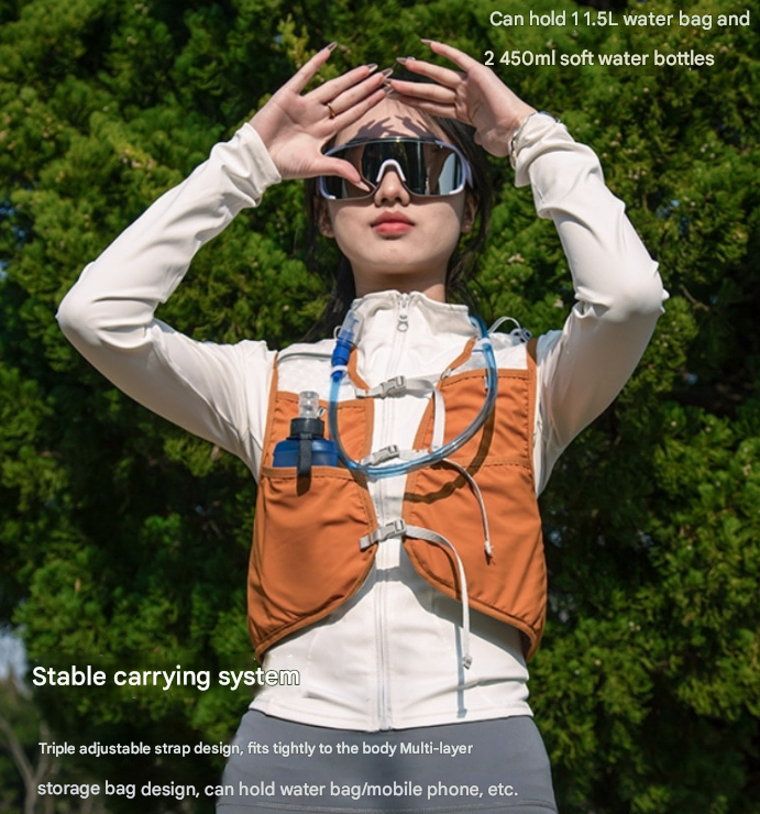 Green Hydration Backpack for Trail Running, Marathon, and Cycling