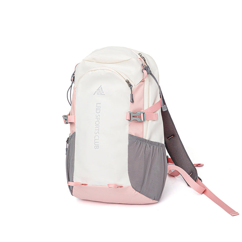 Pink-white 20L Lightweight Hiking Backpack for Camping, Travel, and Commuting