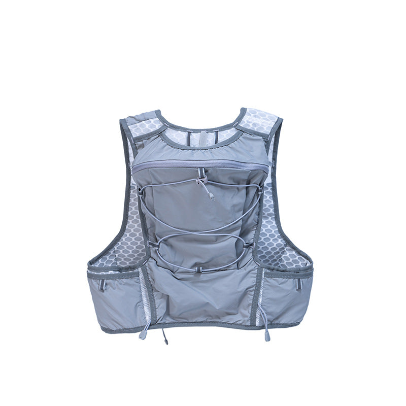 Grey Hydration Backpack for Trail Running, Marathon, and Cycling