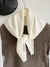 White Chic Wool Blend Knit Triangle Scarf - Versatile & Warm Fashion Accessory - 105 x 35cm