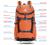 Black 20L Women's Orange Mountaineering Backpack - Water-Resistant
