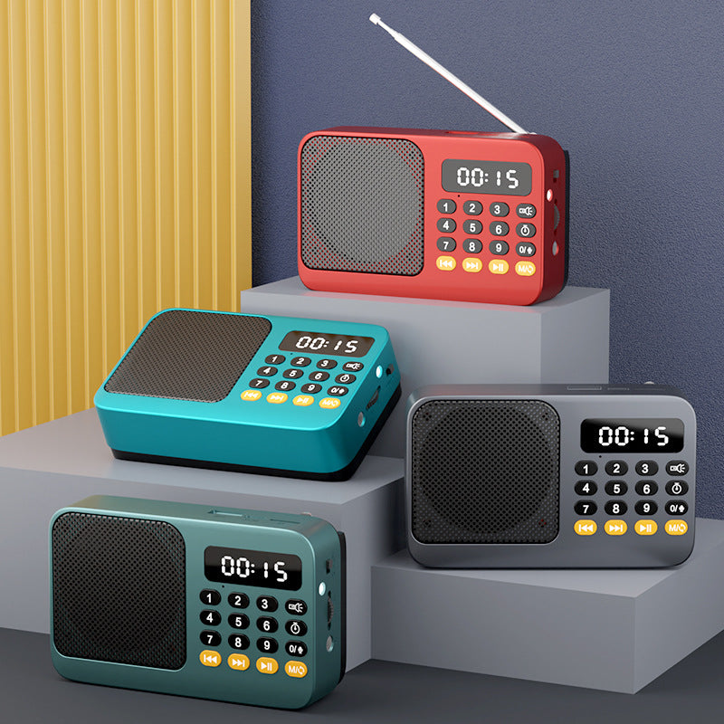 Portable Digital Music Player & FM Radio,4 Playback Modes, LED Flashlight(Red)