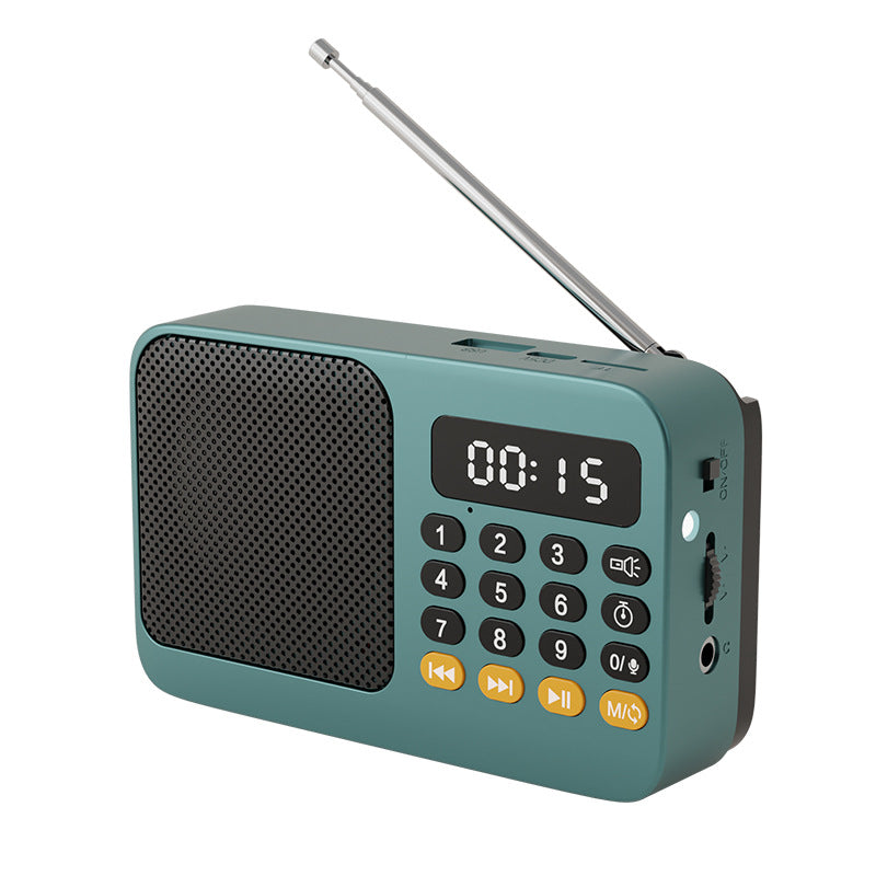 Portable Digital Music Player &amp; FM Radio,4 Playback Modes, LED Flashlight(Green)