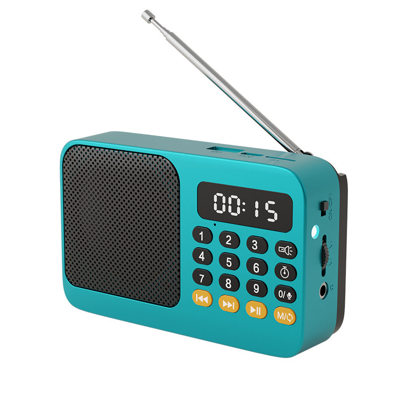 Portable Digital Music Player &amp; FM Radio,4 Playback Modes, LED Flashlight(Blue)