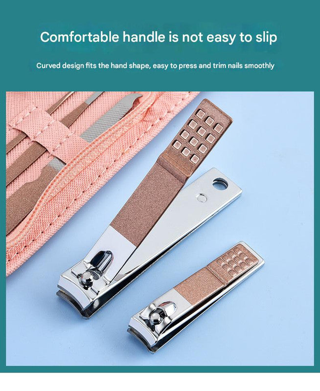 30-Piece Professional Manicure & Pedicure Set,Stainless Steel Grooming Kit(purple)