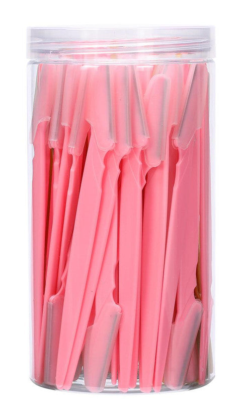 40-Piece Eyebrow Razor &amp; Dermaplaning Tool Set(Pink)
