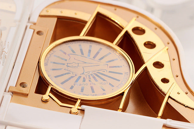 Classical Grand Piano Music Box with Dancing Ballerina(Dancing girl version - pink)