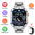 Smartwatch with Flashlight, Compass & Wireless Calling - Health & Fitness Tracker(Silver case with silver steel + black silicone)