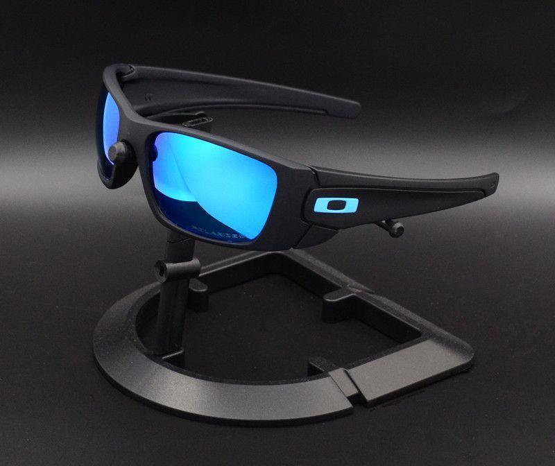 Sport Polarized Sunglasses with UV400 Protection - Multi-Layer Lens Technology(Black frame ice blue film)