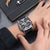 Men's Multi-Dial Sports Watch - Dual Time Zone, Compass, Thermometer, Luminous Hands(Pure black)