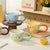 Whimsical Cat & Friends Ceramic Mug - 320ml with Unique Twisted Handle (Yellow)