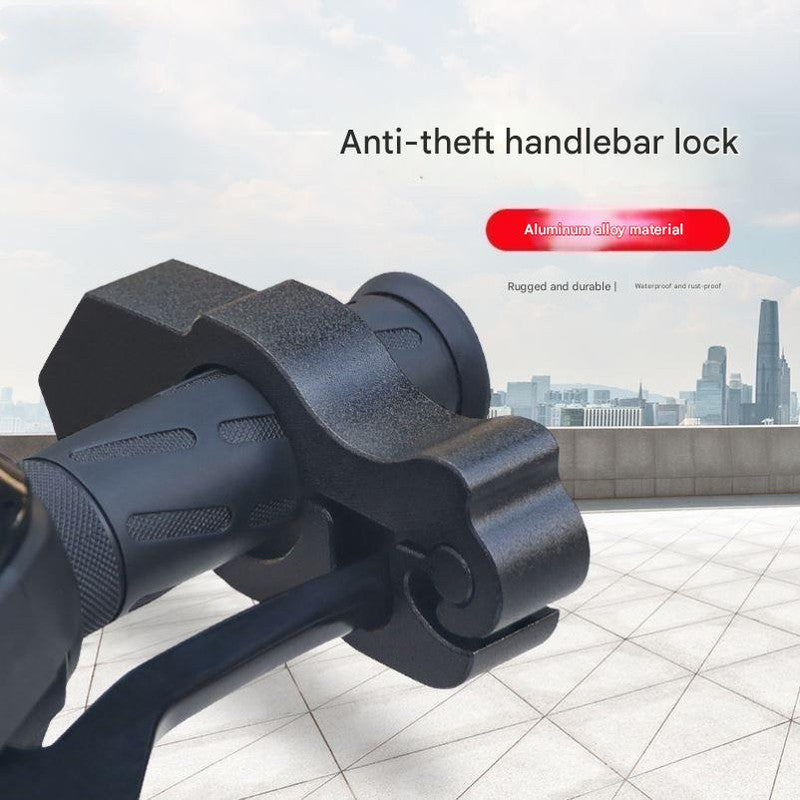 Motorcycle & Scooter Handlebar Grip Lock - Anti-Theft Brake Lever Lock(Gold)