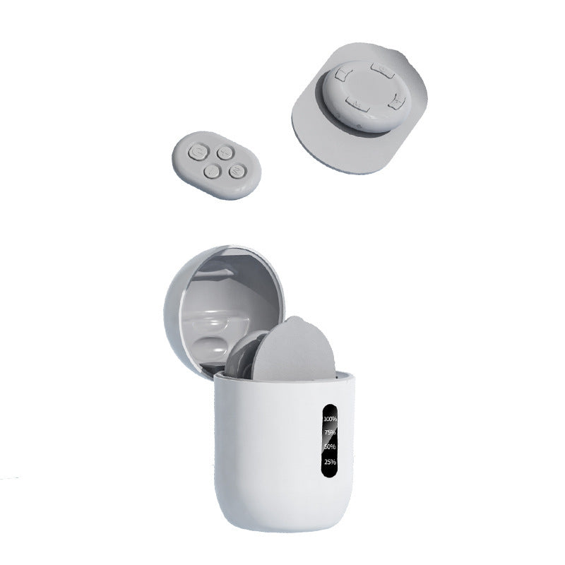 Smart Cervical Spine EMS Massager Sticker with Remote Control &amp; Charging Case - 6 Modes, 16 Strengths(white)