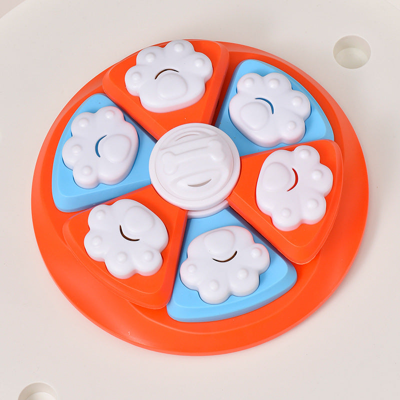 Interactive Dog Puzzle Feeder Toy - IQ Training &amp; Slow Feeder with Anti-Skid Base(red)