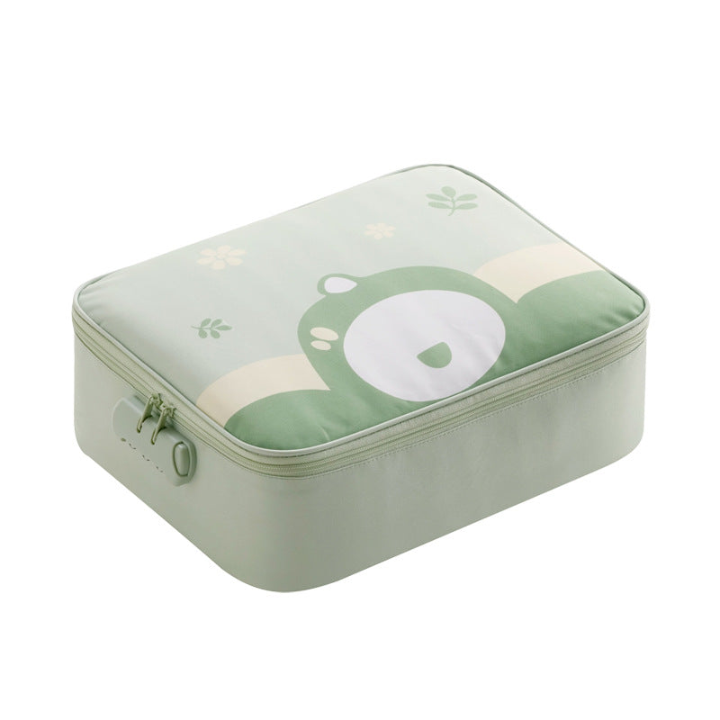 Multi-Functional Document &amp; Certificate Organizer Bag with Combination Lock(Light green)