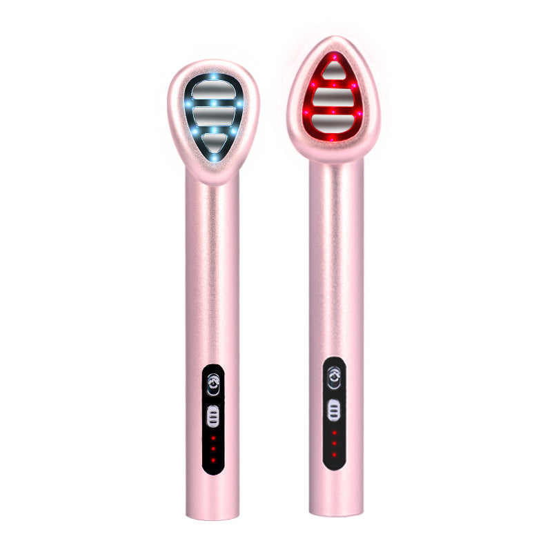 7-in-1 LED Facial Therapy Wand with 180 Rotatable Head &amp; 42C Constant Temperature(pink)