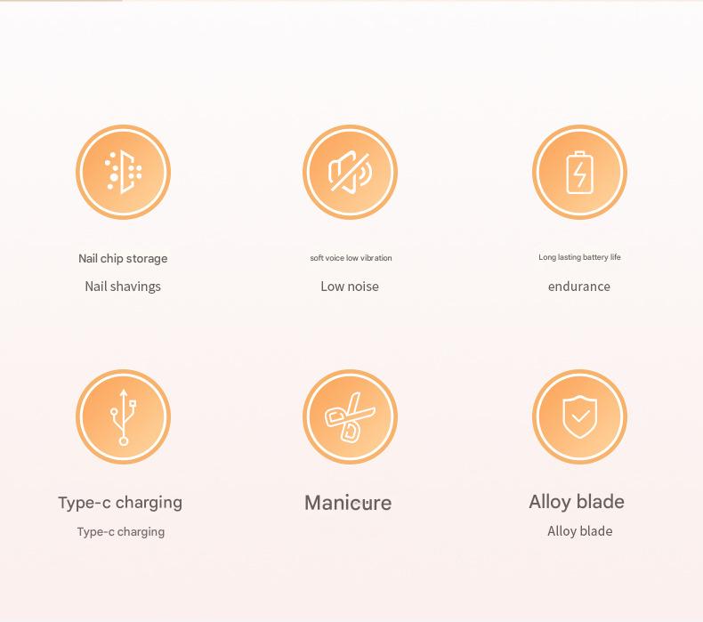 White Electric Nail Clipper & Filer - 2 Speed, Low Noise, Safe for Babies (1yr+) & Adults