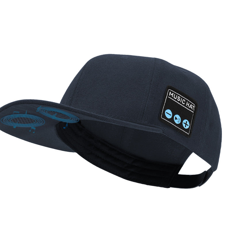 Wireless Bluetooth 5.0 Music Hat - Outdoor Speaker Cap with Mic, Sun Protection &amp; Breathable Fabric(Navy blue)