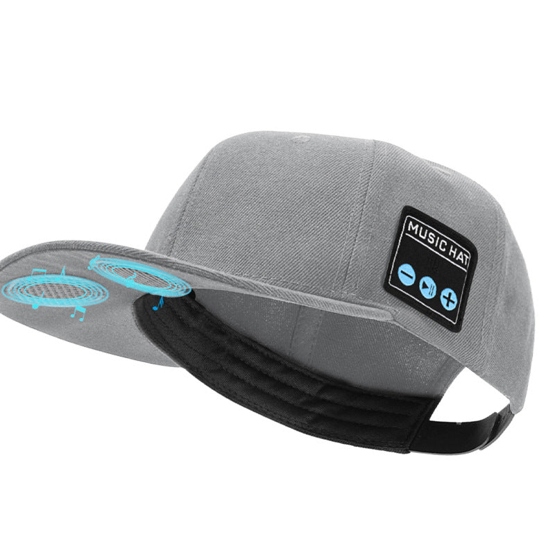 Wireless Bluetooth 5.0 Music Hat - Outdoor Speaker Cap with Mic, Sun Protection &amp; Breathable Fabric(Light gray)